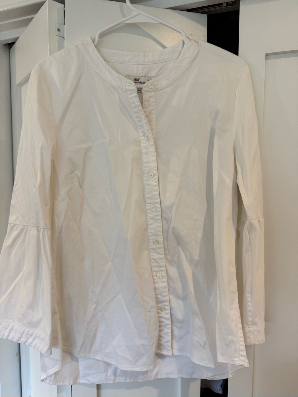 Vineyard Vines White Button-Front Women's Top - Size L